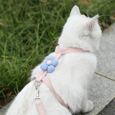 Conjunto de coleiras peitoral para gatos e cães pequenos.