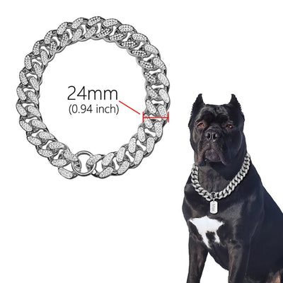 Coleira de plástico Abs para cães pequenos, médios e grandes (Formato colar de brilhante)