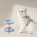 Conjunto de coleiras peitoral para gatos e cães pequenos.