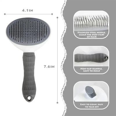 Escova Autolimpante para remover pelos.