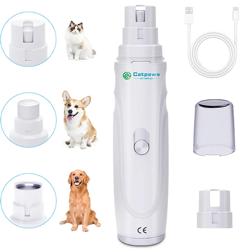 Aparador de unhas para pets elétrico. (Recarregável por usb)
