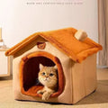 Cama estilo casa para cães.